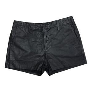 J.Brand Mid Rise Black Waxed Cotton Denim Shorts - Size 29